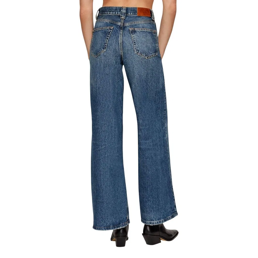 Женские джинсы с высокой посадкой широкие Tommy Hilfiger, Blue — фото 3