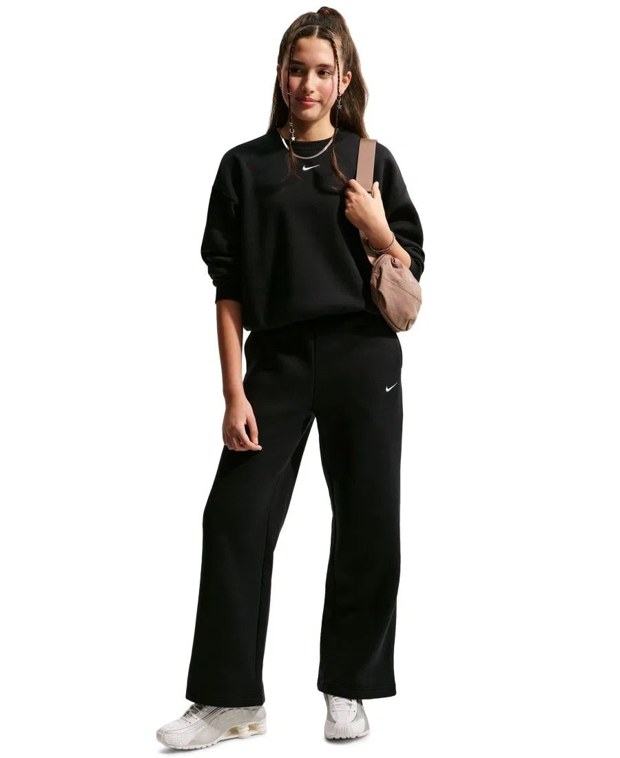 Детские спортивные штаны со свободным кроем, модели Studio Fleece Nike, Black