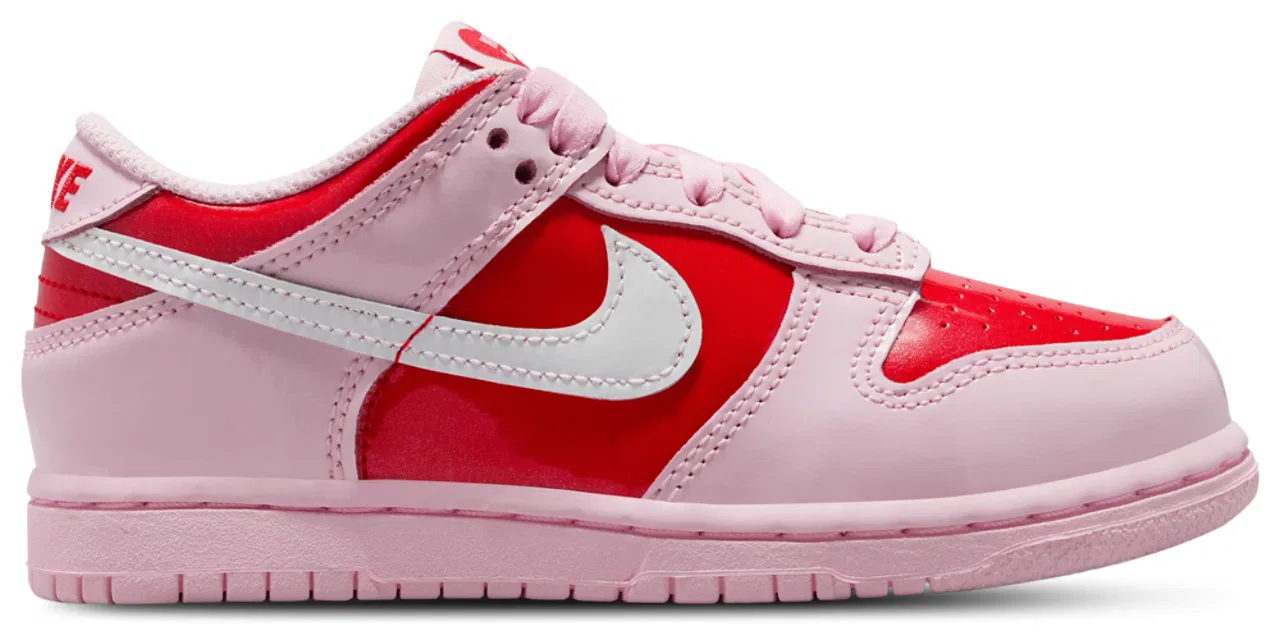 Кроссовки для девочек Dunk Low Valentine's Day Nike, цвет Pink Foam/Summit White/Red