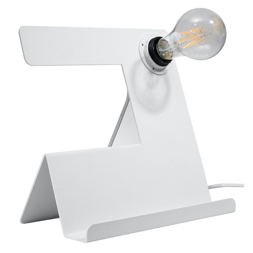 

Настольная лампа INCLINE белая 1xE27 60Вт сталь 24x13x25см Sollux Lighting
