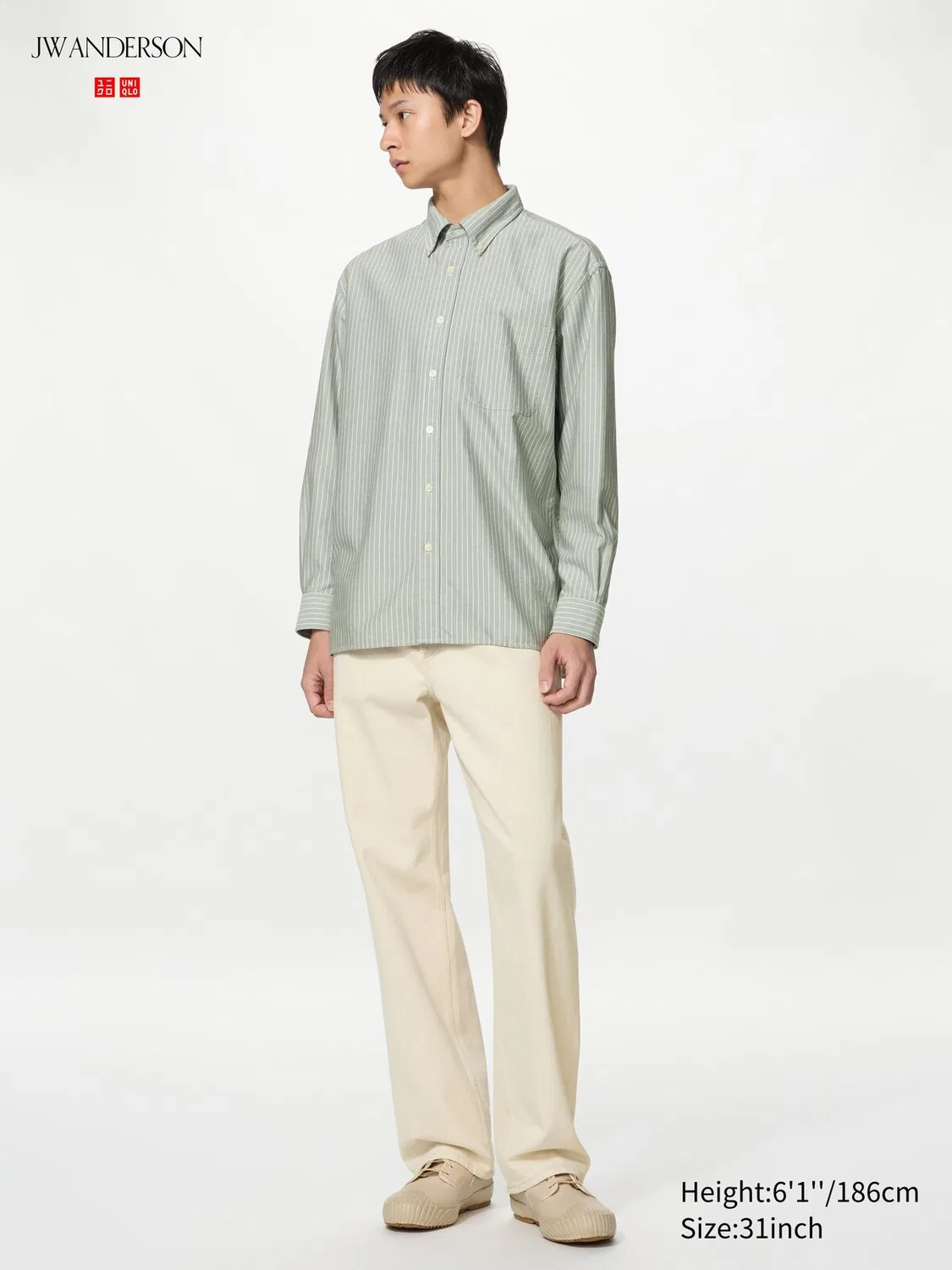 Джинсы Uniqlo, прямые, с новым логотипом, натуральный