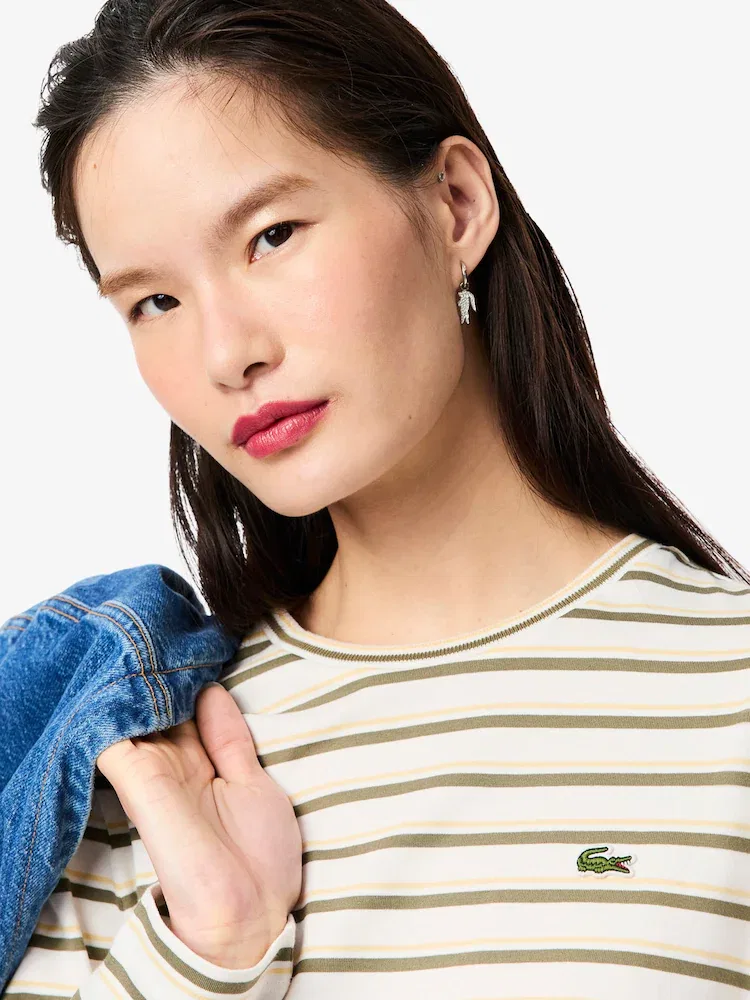 Футболка LACOSTE AI6 с длинным рукавом, мульти-полоска — фото 2