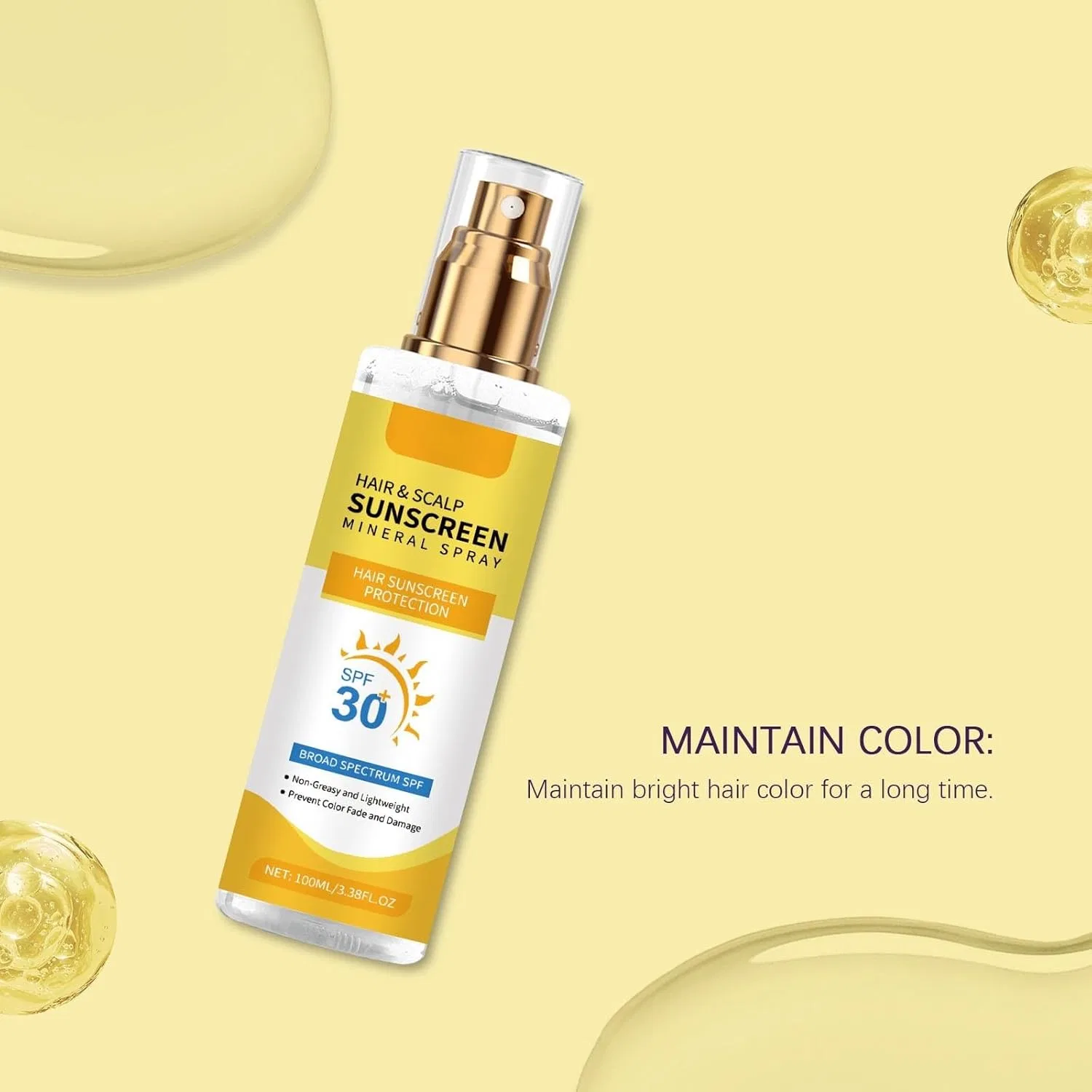 Спрей для защиты кожи головы от солнца SPF 30, 100 мл, Multicoloured Generisch — фото 3