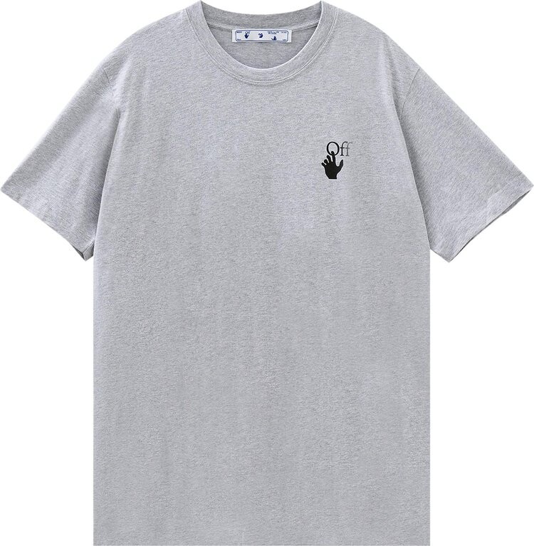 

Футболка Off-White Marker Slim Tee 'Grey/Red', серый