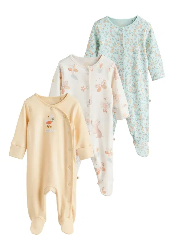 Комплект боди для сна с цветочным принтом Sleep Suit Next, yellow, желтый — фото 3