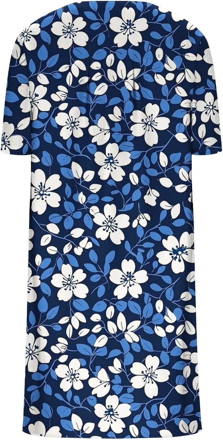 Женское макси-платье богемное flowy V-образным вырезом, Dark Blue — фото 3