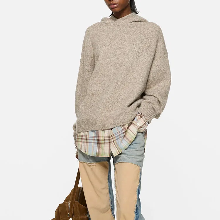 Женский свитер с капюшоном Acne Studios, Medium Beige — фото 4