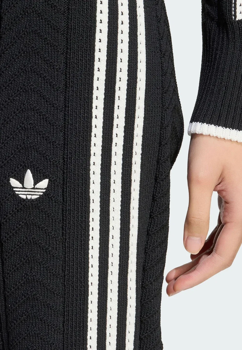 Спортивные брюки SST с широкими штанинами - спортивные штаны Adidas Originals, Black Cloud White — фото 4