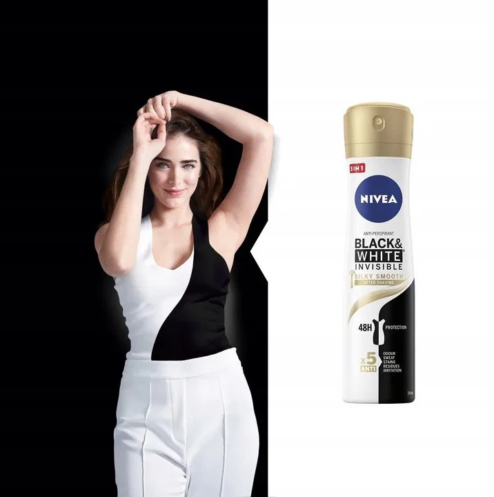 Антиперспирант-спрей 250 мл Nivea, Black & White Invisible Silky Smooth — фото 3