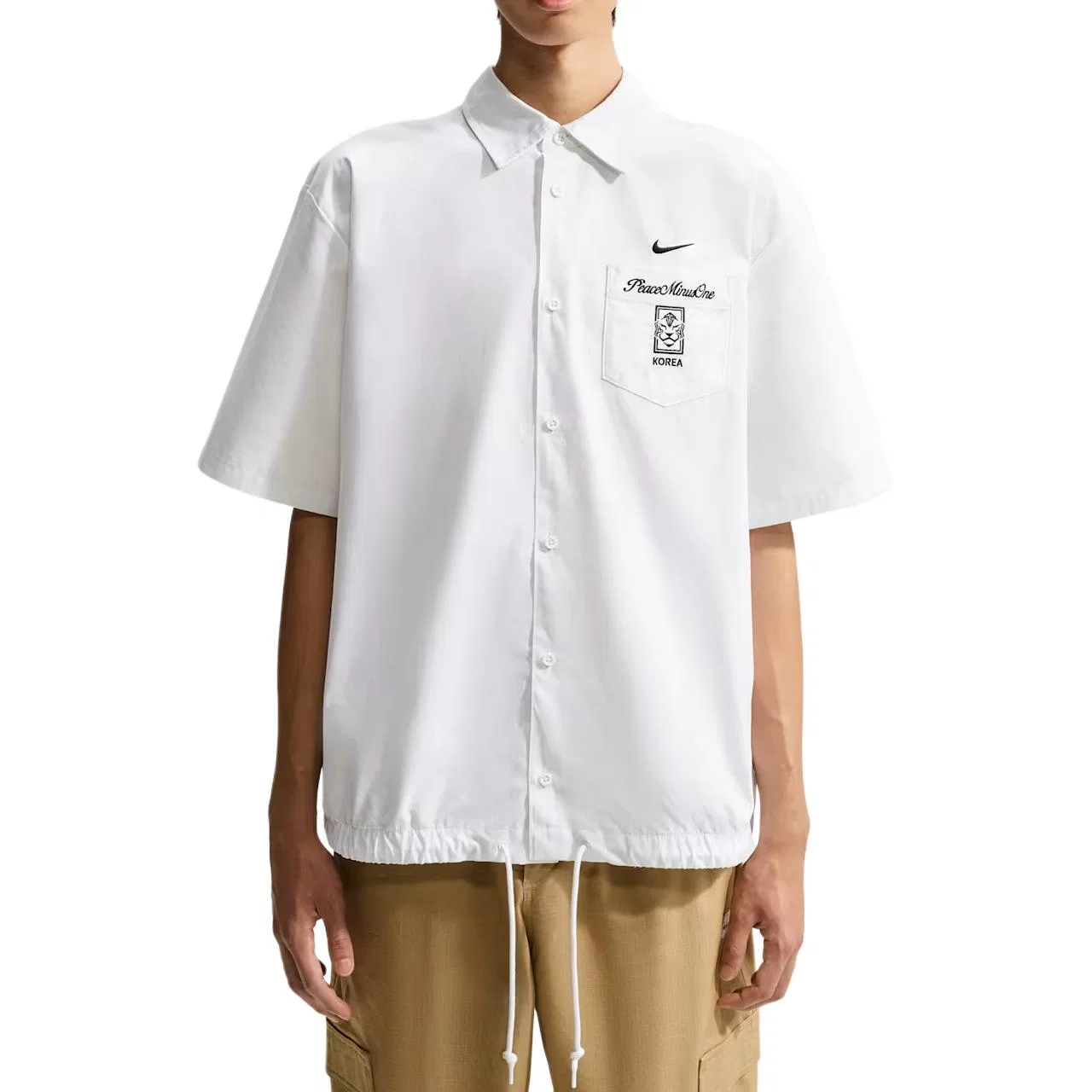Рубашка с отложным воротником Peaceminusone, Nike, White