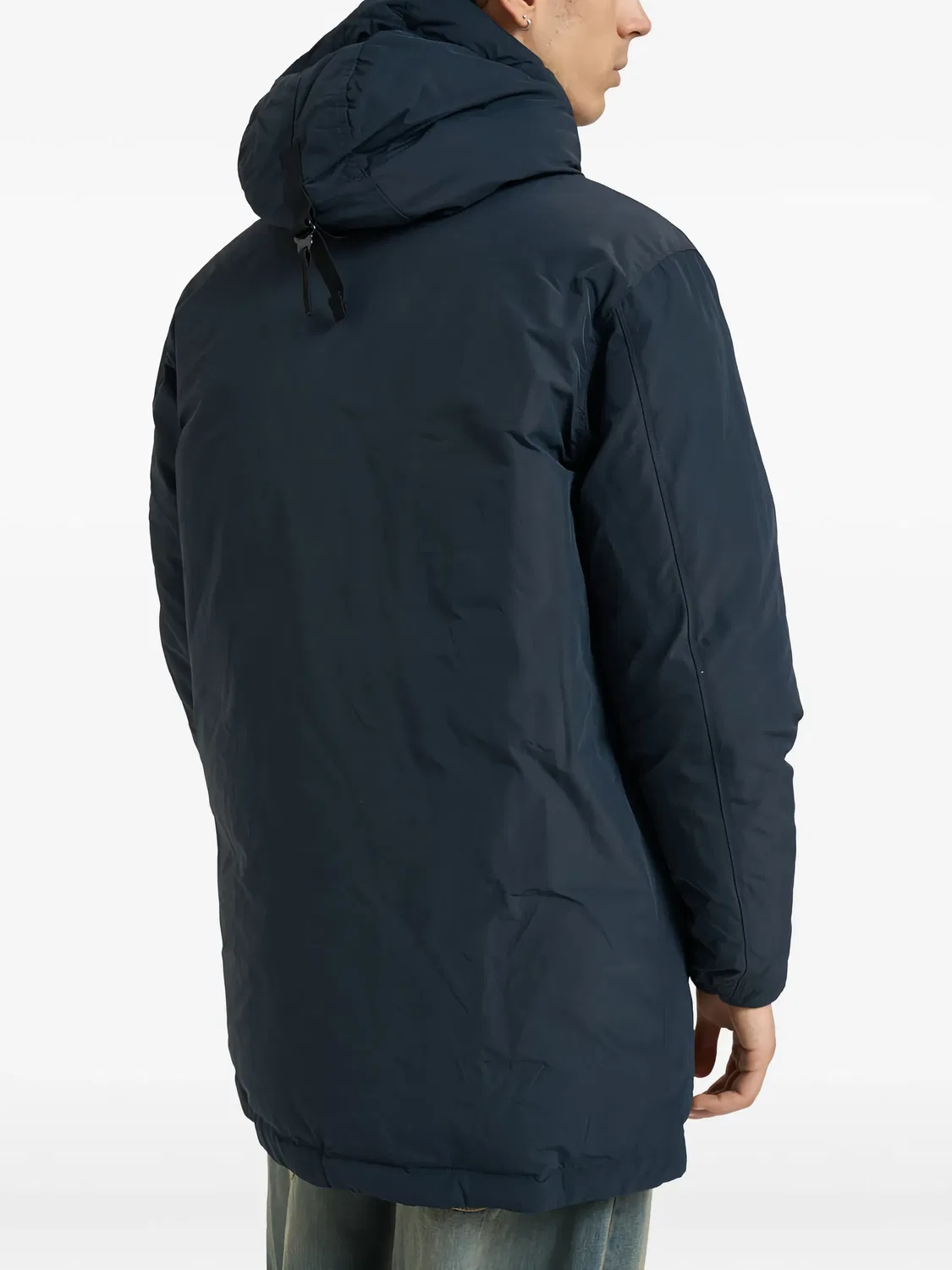Пальто с капюшоном синего цвета Stone Island, синий — фото 2