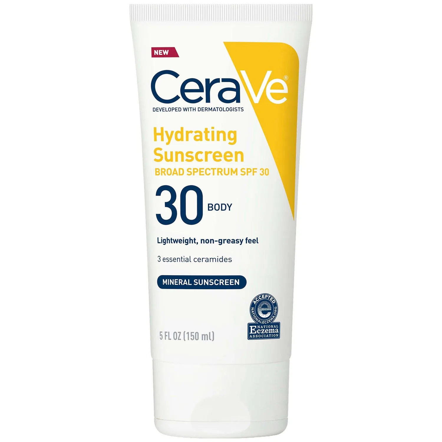 Солнцезащитный лосьон для тела с гидратацией и SPF 30, 100% минеральный CeraVe, 148 мл