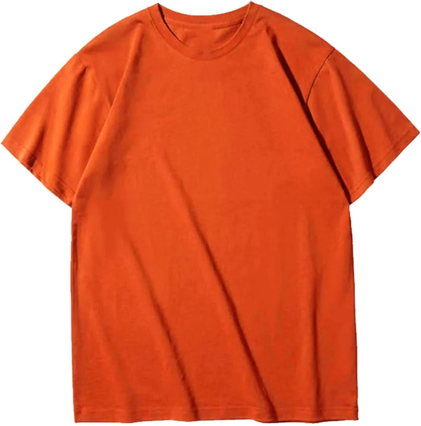 Мужская хлопковая футболка с коротким рукавом, Orange