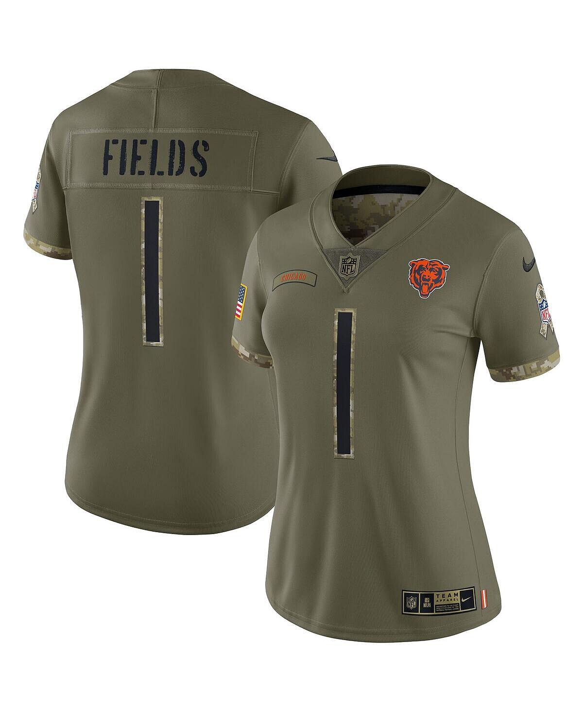 

Женское джерси justin fields olive chicago bears 2022 salute to service limited Nike, Серый, Женское джерси justin fields olive chicago bears 2022 salute to service limited Nike