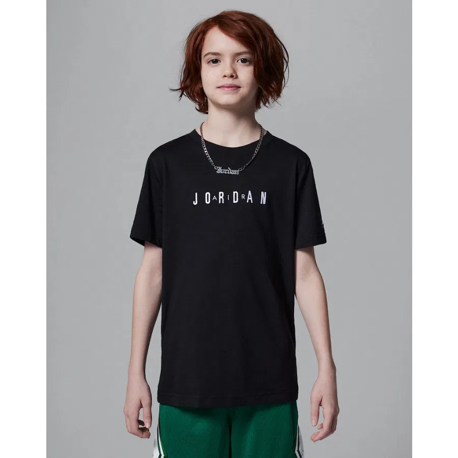Футболка с длинным рукавом Jordan Jdb Mj Wordmark Emb Crew Nike, Красный