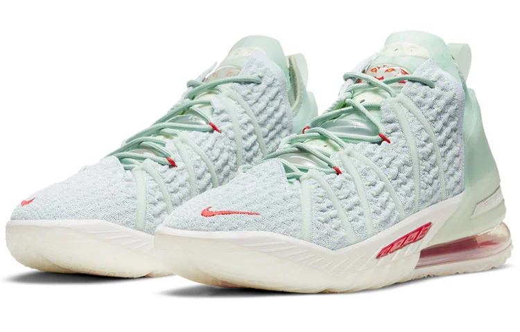 Кроссовки Nike LeBron 18, мятно-зеленый /красный — фото 3