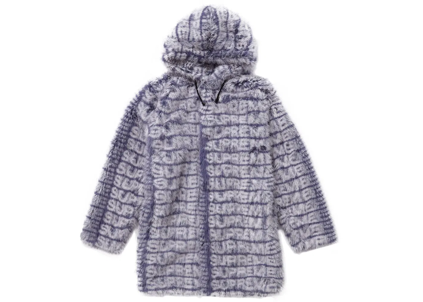 Мужское пальто из искусственного меха с капюшоном Supreme Coat, Purple