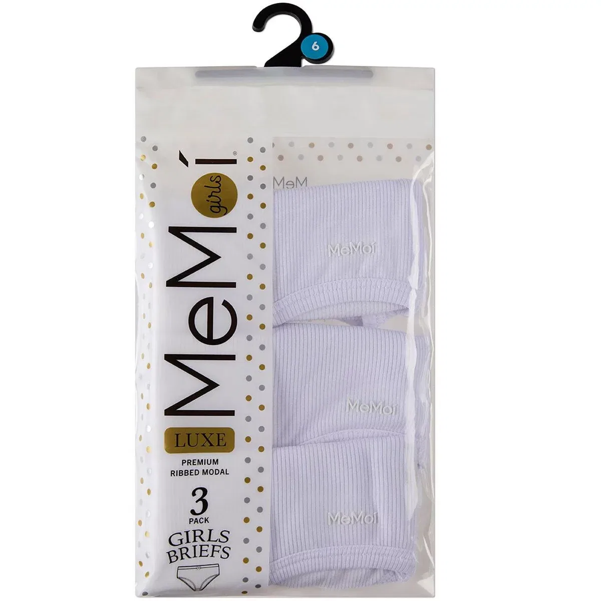 Детские трусы для девочек хлопковые комплект 3 шт PANTIES, White-White-White