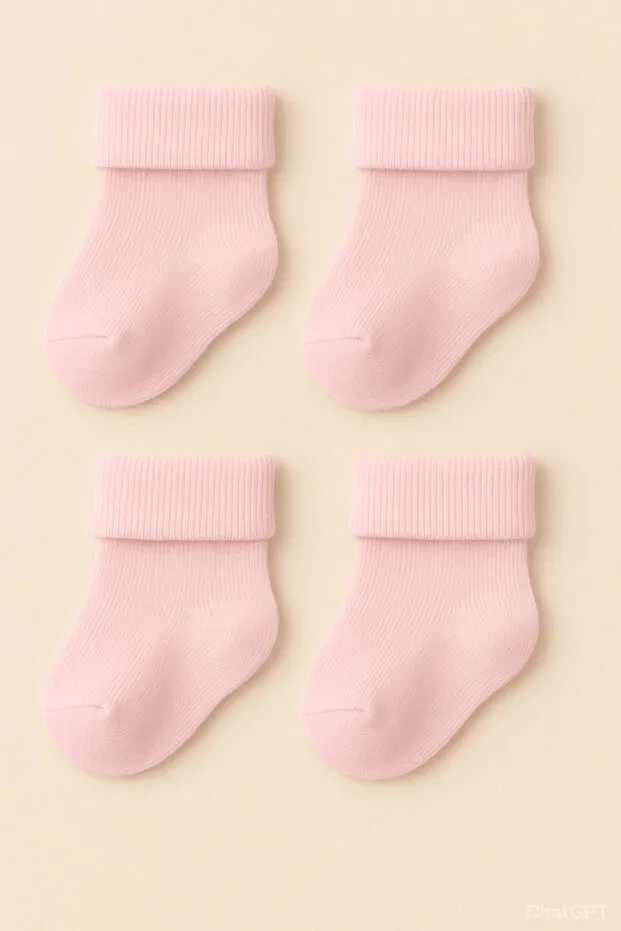 Детские носки для новорожденных хлопковые 4 пары Baby Socks, Pink