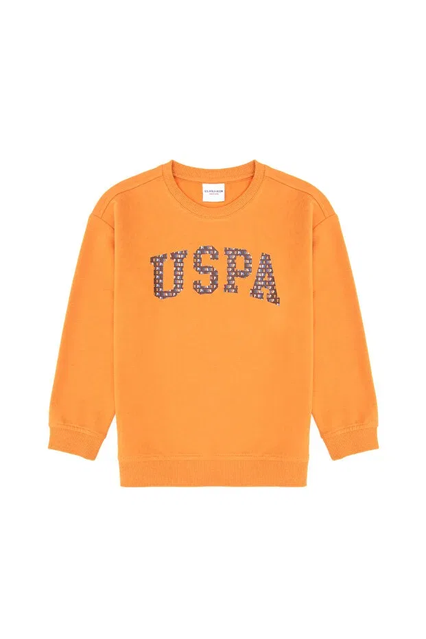 Детское для мальчиков свитшот с длинным рукавом U.S. Polo Assn., Copper — фото 3