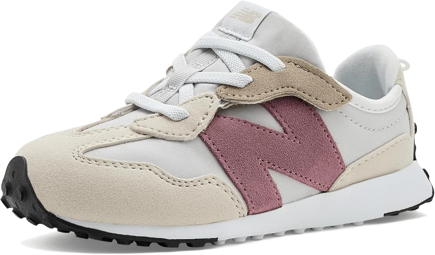 Детские кроссовки для девочек 327 Hook & Loop New Balance, Grey Matter/Rosewood