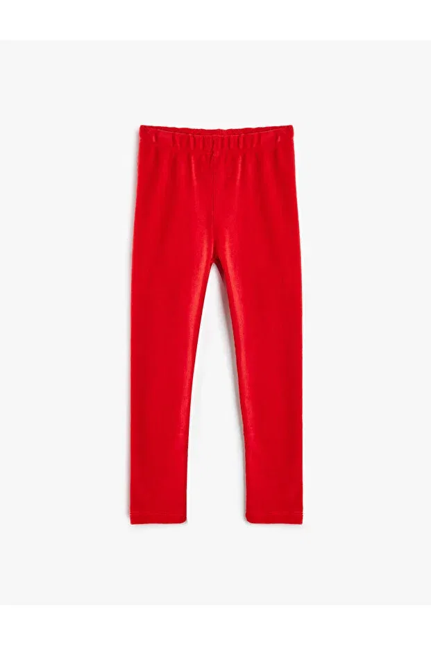Детские леггинсы для девочек вельветовые Basic Koton, Red