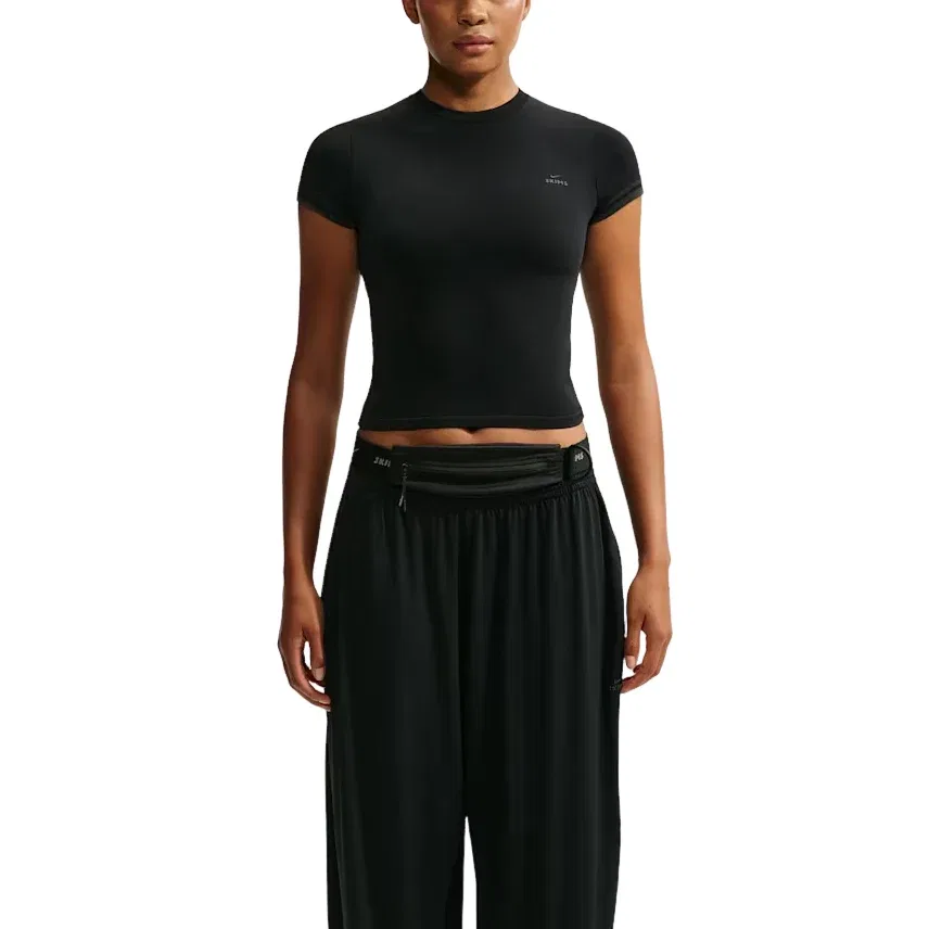 Женская футболка SKIMS Stretch Knit Cropped T-Shirt 'Obsidian Igneous' Nike, Obsidian/Igneous — фото 4
