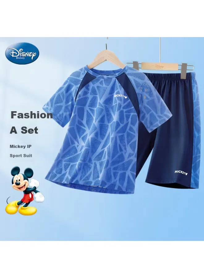 Комплект летний спортивный с коротким рукавом Mickey Series Disney, темно-синий — фото 3