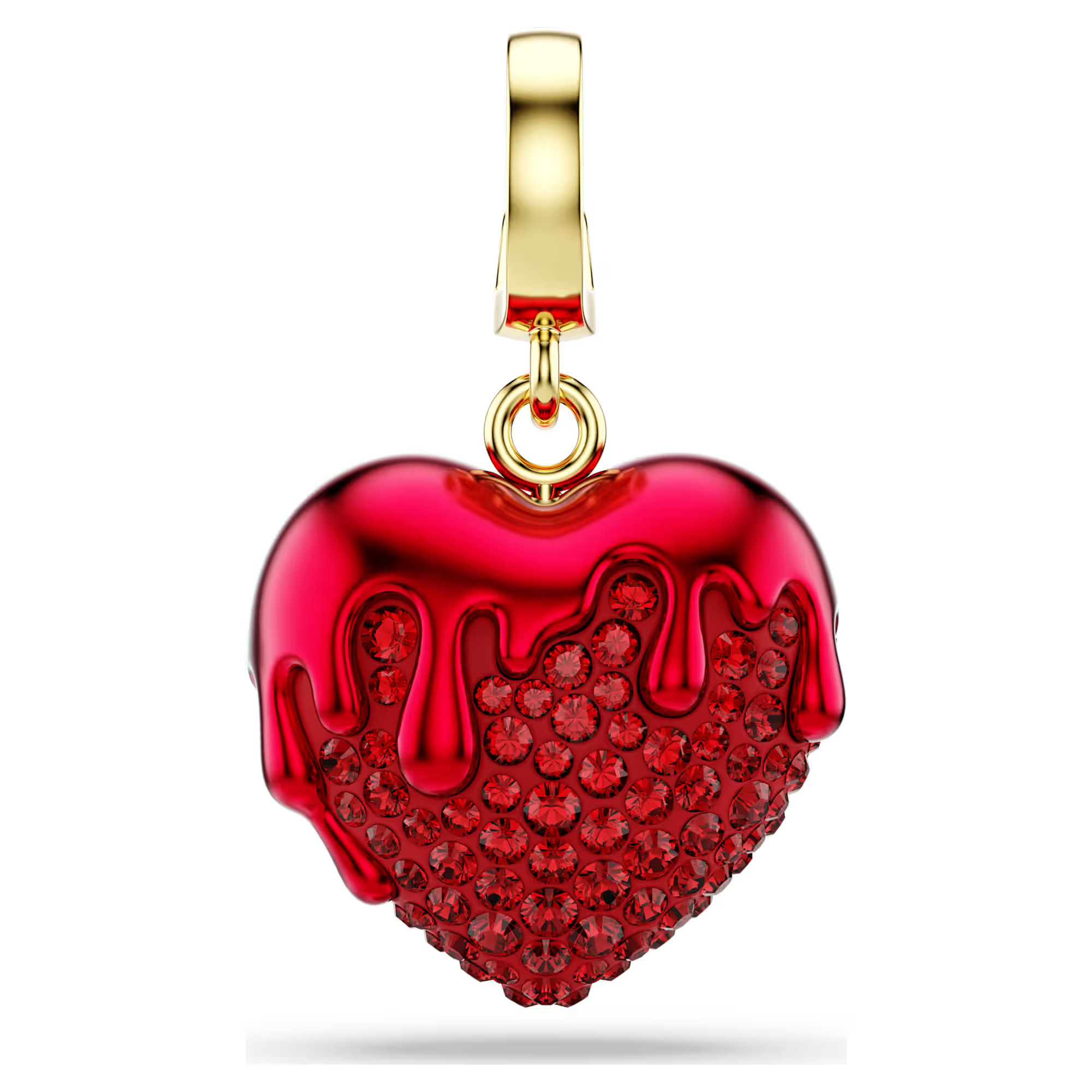 

Шарм Swarovski Idyllia Round cut, Heart, красный/с позолотой