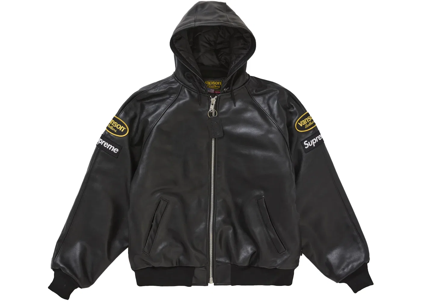 Мужская куртка с капюшоном Leathers Hooded Work Supreme, Black