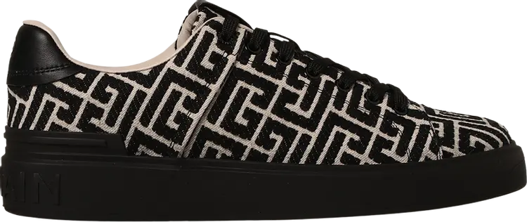 

Кроссовки Balmain B-Court Low Black Monogram, черный