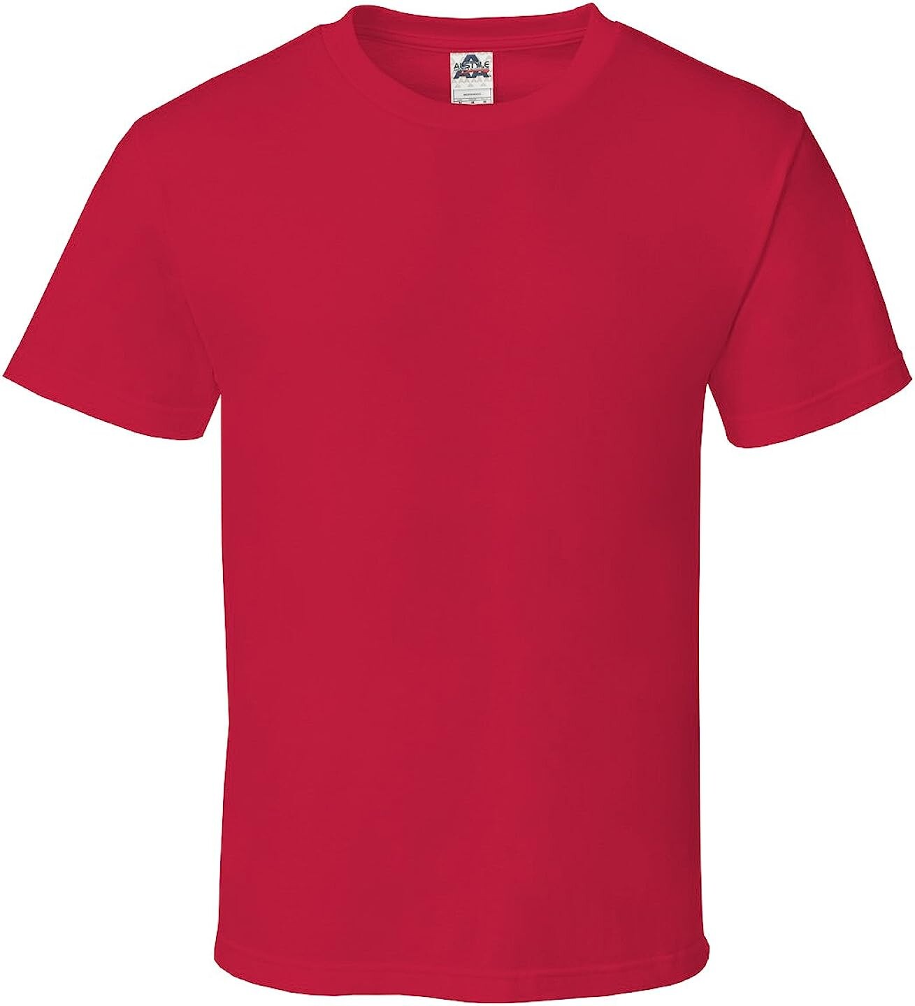 

Футболка AlStyle Apparel AAA Plain Blank Style 1301 Crew Tee, красный