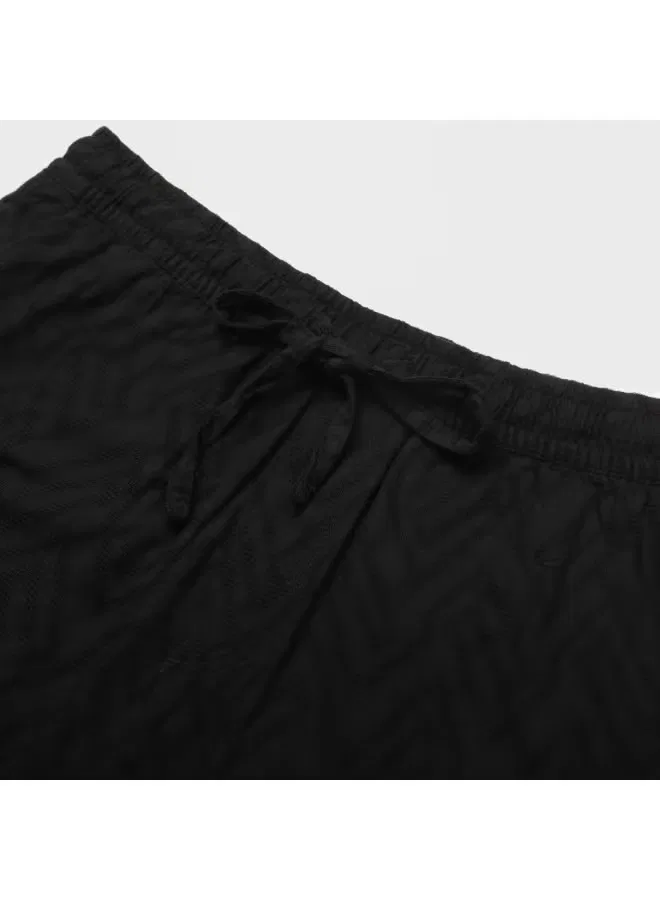 Шорты бермуды хлопковые с кулиской Zara, черный — фото 4
