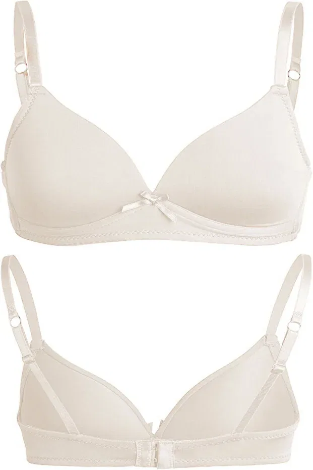 Детский бюстгальтер для девочек хлопковый Young girl practice Hepsine Rakip, White