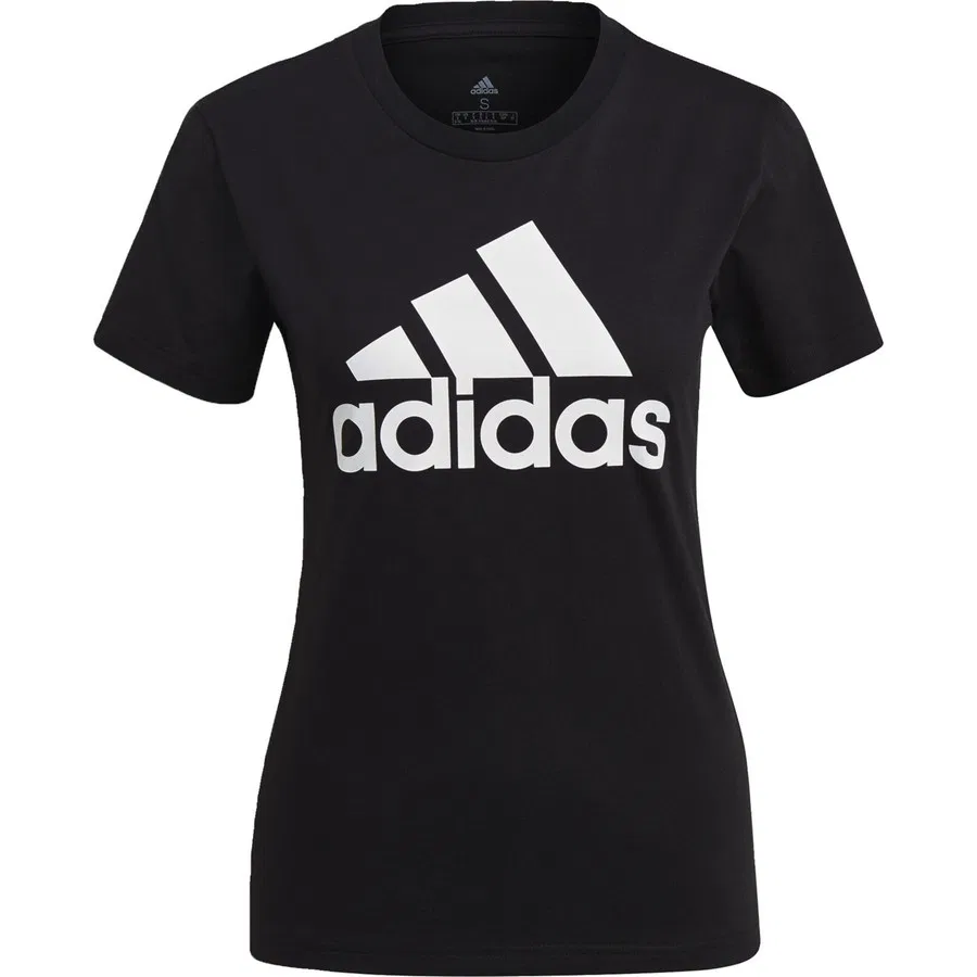 Женская футболка с коротким рукавом adidas Sportswear GL0722 Essentials Logo Tee, Черно-белый — фото 2
