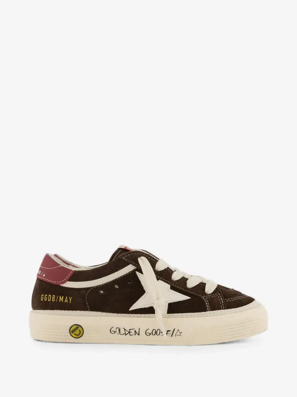 Кроссовки May со звездообразными нашивками Golden Goose Kids, коричневый — фото 2