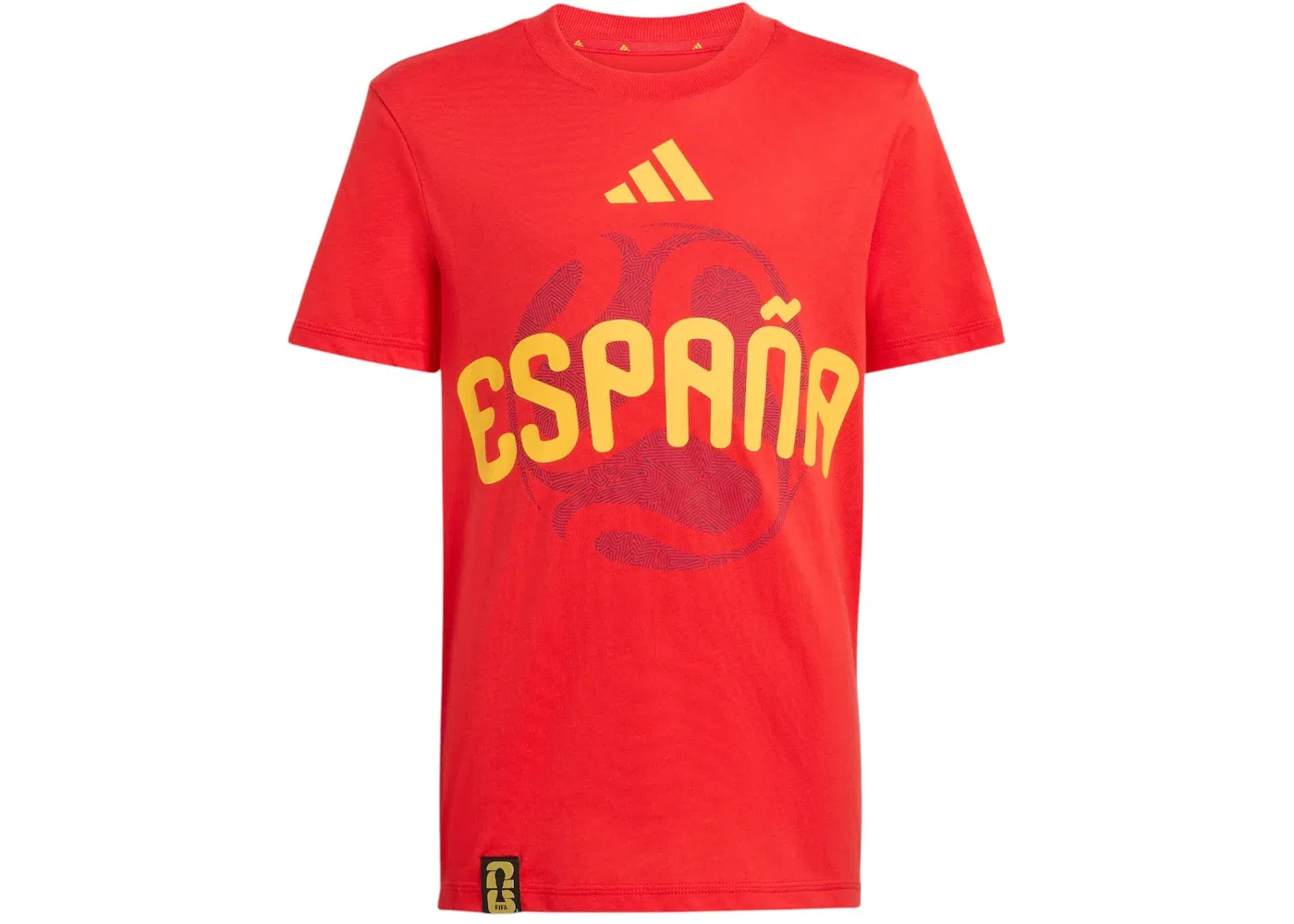 Детская футболка с принтом Spain Adidas, Vivid Red