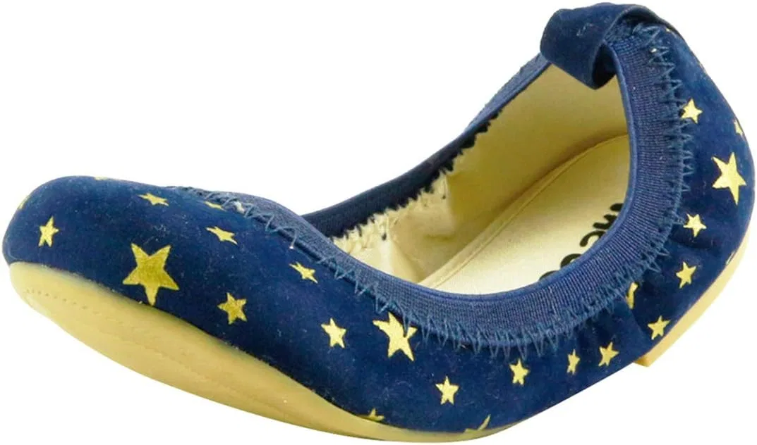 Детские балетки с принтом The Doll Maker Stars Suede The Doll Maker, Navy Blue