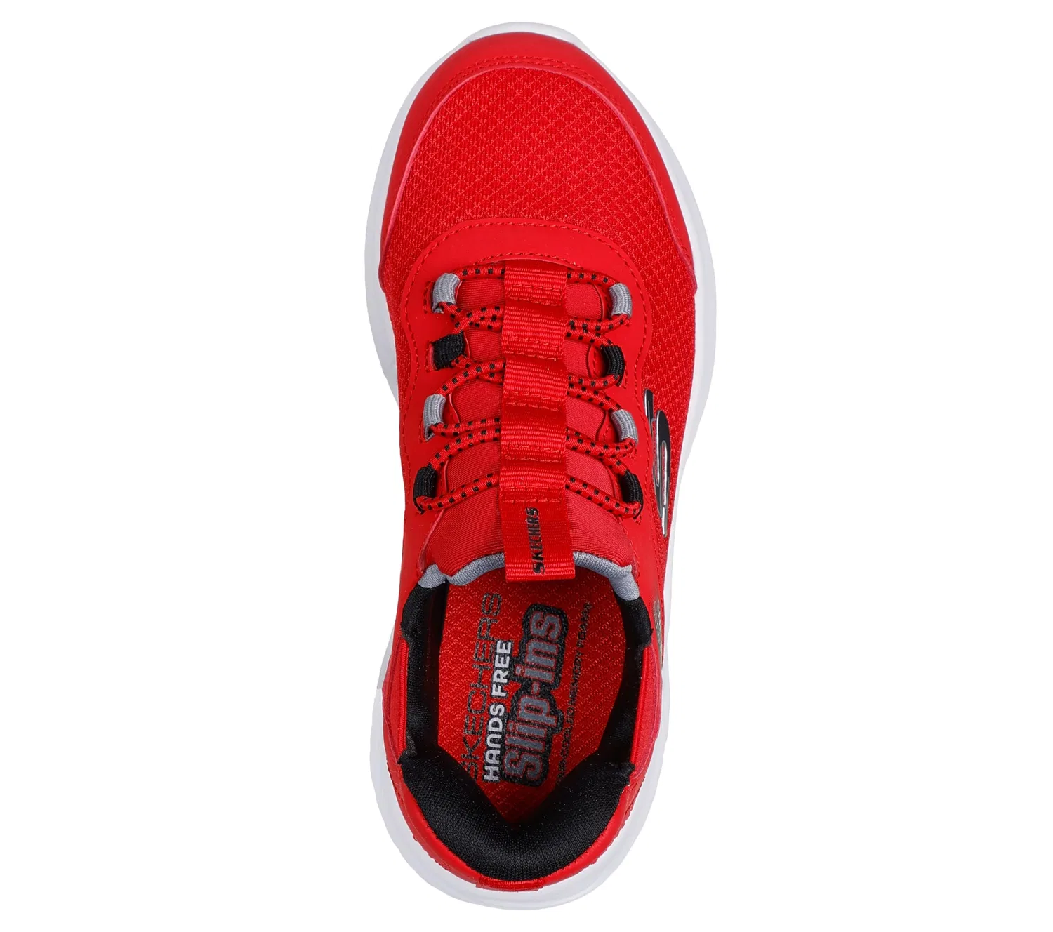 Детские кроссовки для мальчиков с липучками Bounder-Brisk-burst Skechers, Red Black — фото 3