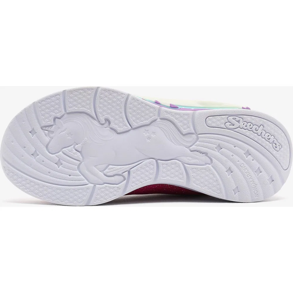 Детские кроссовки для девочек с подсветкой и блестящим верхом Unicorn Chaser Skechers — фото 4