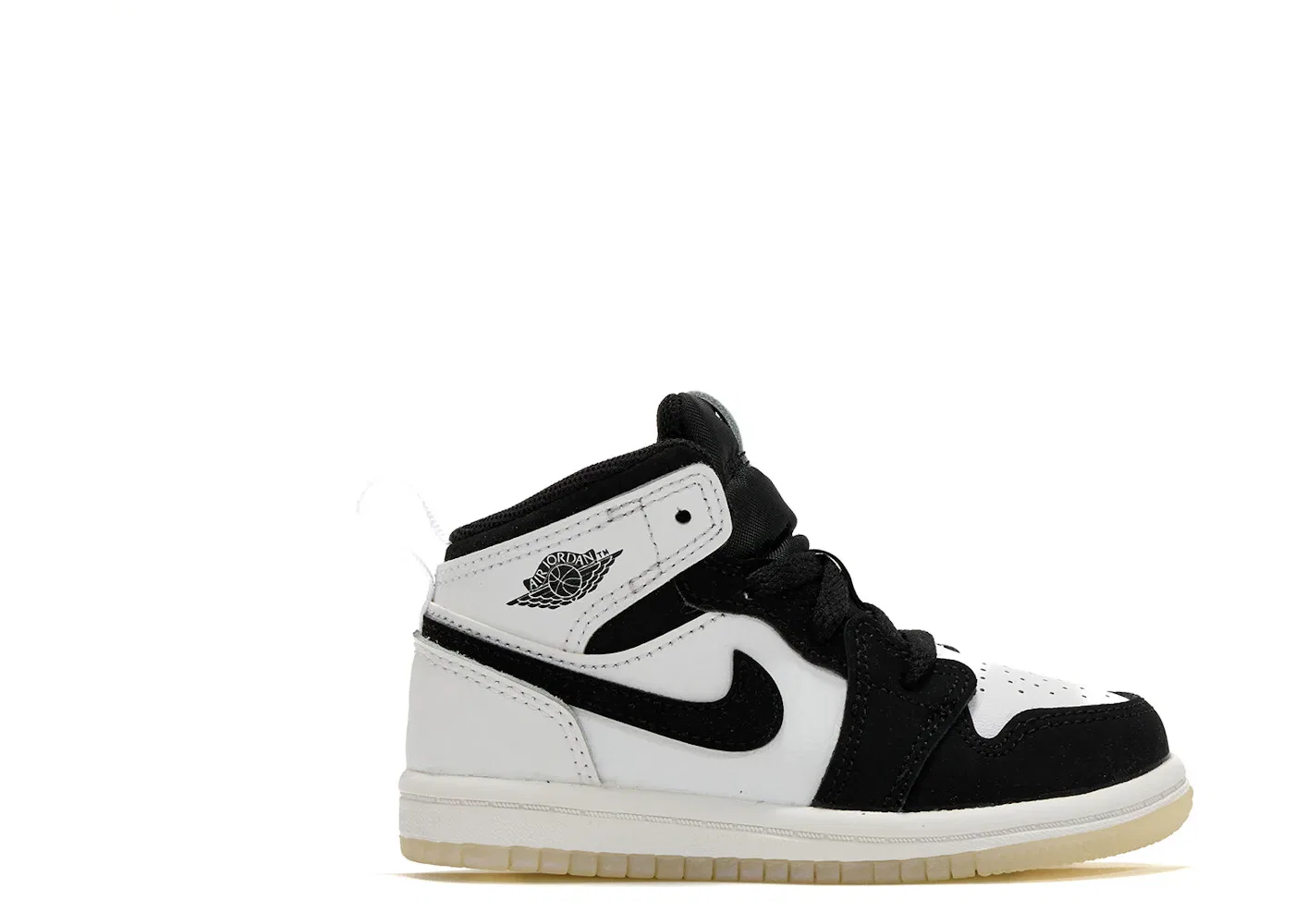 Детские кроссовки для мальчиков с принтом Jordan 1 Mid Jordan, White/Multi-Color/Black