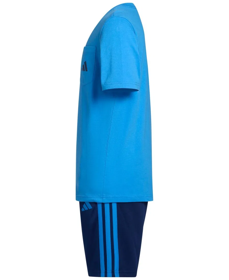 Комплект из футболки и шорт с принтом adidas, Ray Blue — фото 4