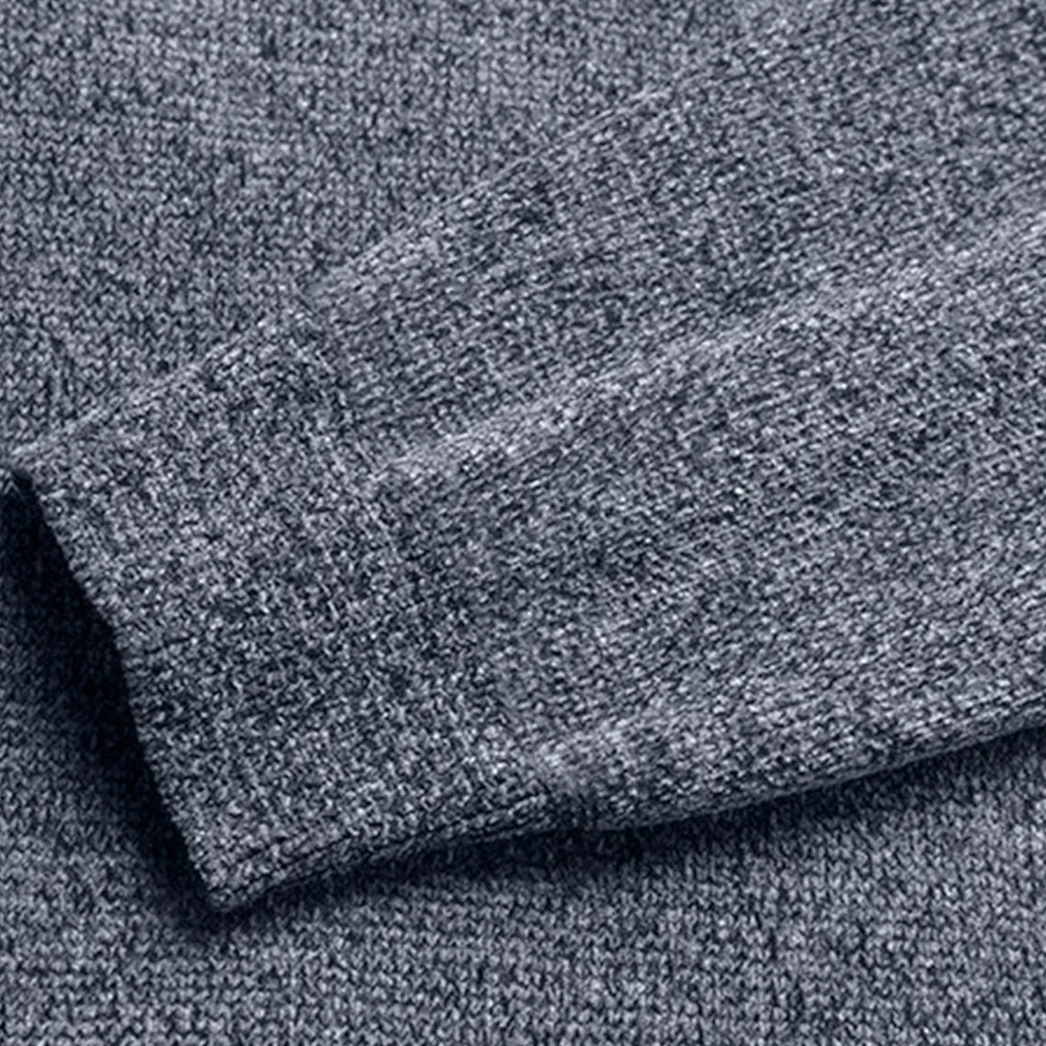 Мужской свитер с воротником-стойкой из флиса Slim Fit, Grey — фото 4