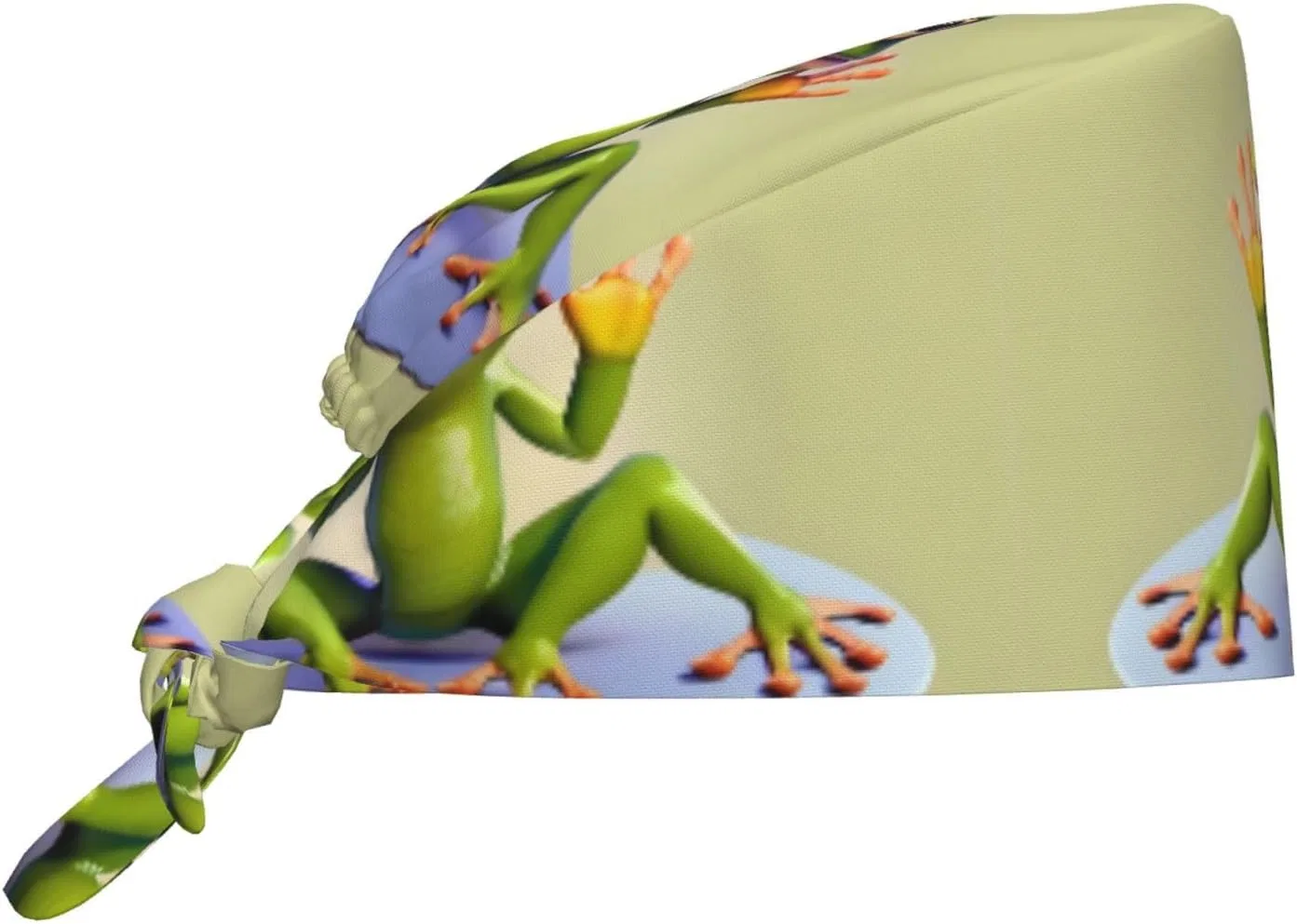 Шапочка для душа с принтом The Funny Frog Doing Yoga, BLWSLC, Черный