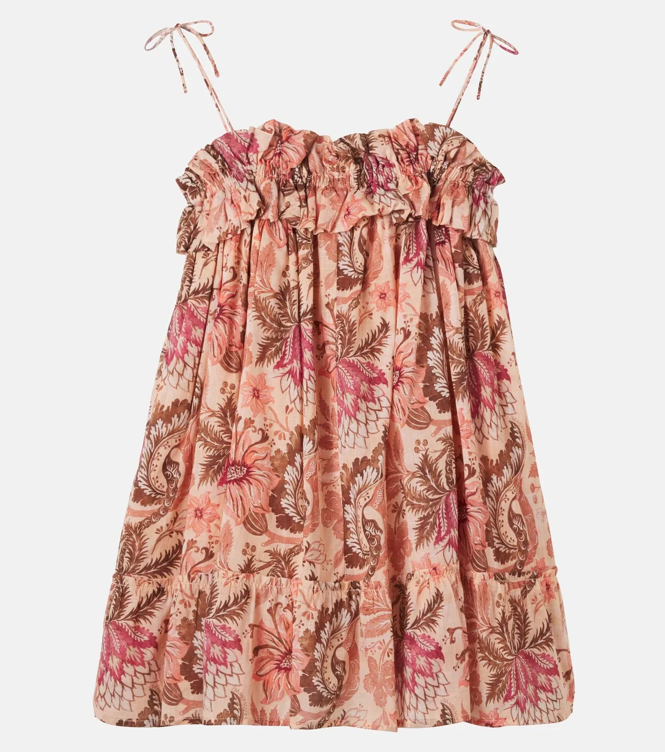 Платье хлопковое Zimmermann Kids, оранжевый — фото 2