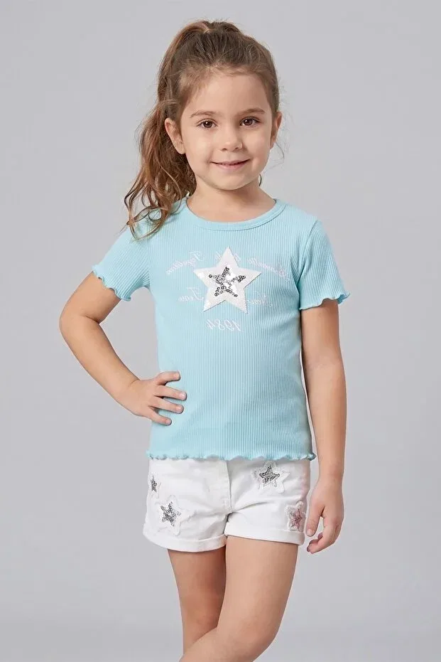 Детские шорты для девочек джинсовые Basics Dmb Boys & Girls, White — фото 2