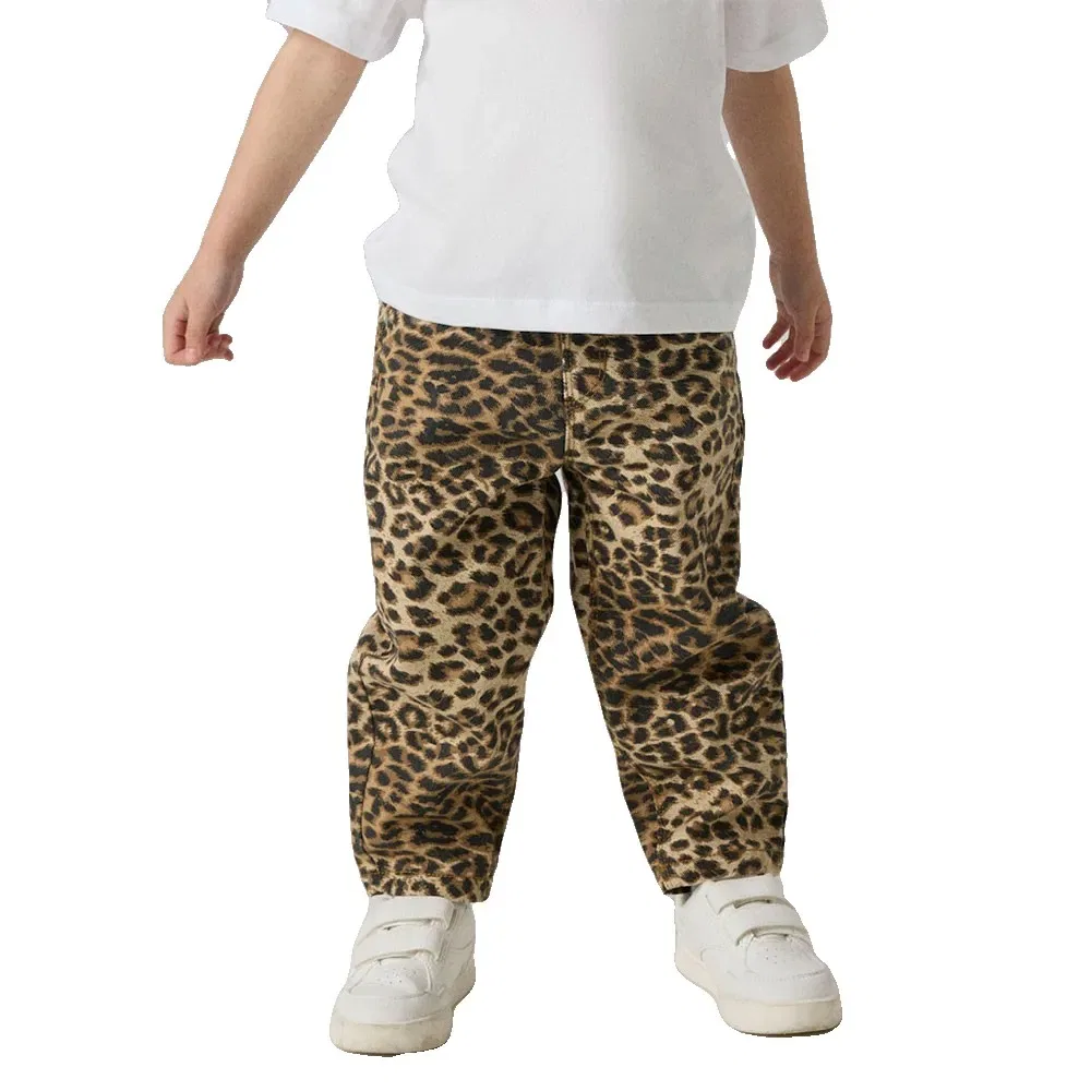 Детские джинсы для девочек с принтом Bella Mom Fit Name it, Brown