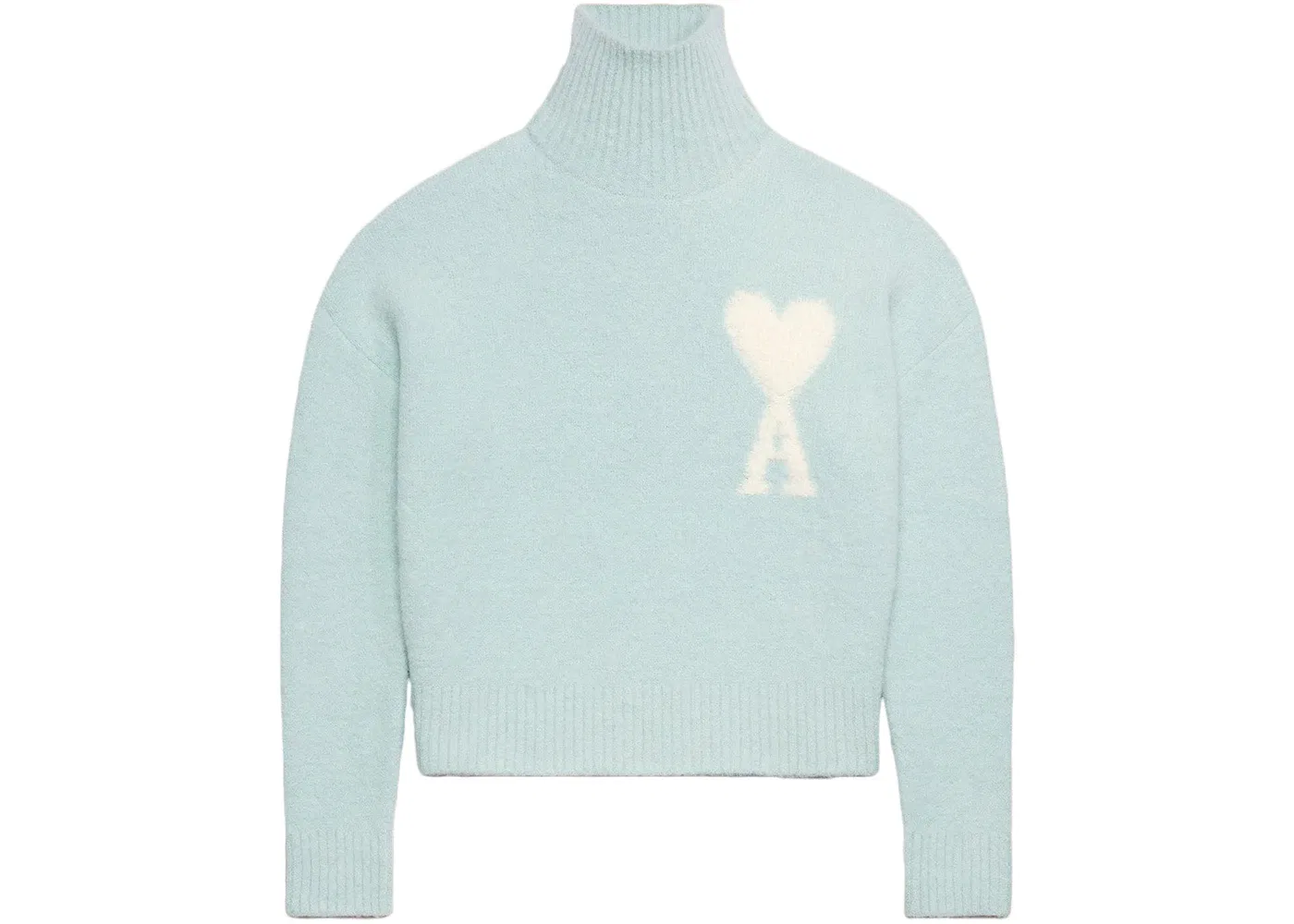 Мужской свитер с принтом Sweater Ami Paris, Aquamarine/Ivory