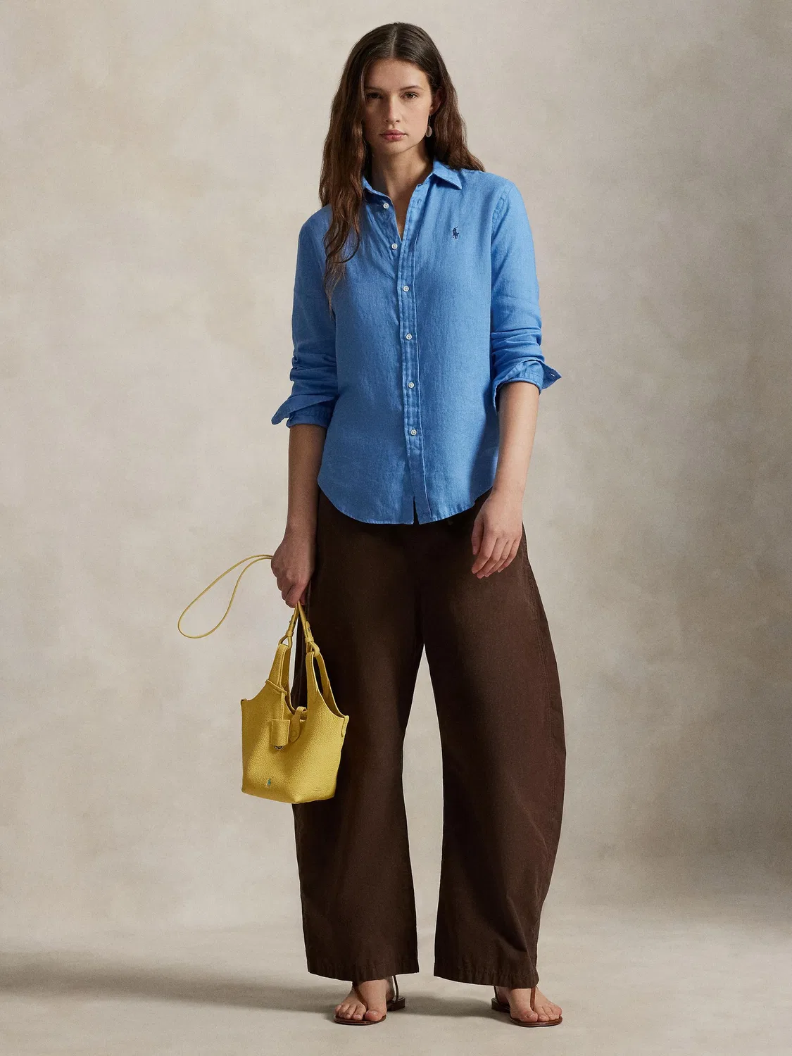 Рубашка классическая, длинный рукав Polo Ralph Lauren, синий — фото 3