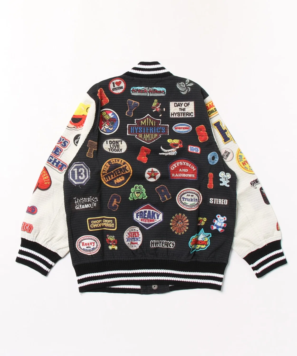 Детская куртка-бомбер с принтом CRAZY COLLAGE HYSTERIC MINI, Black — фото 2